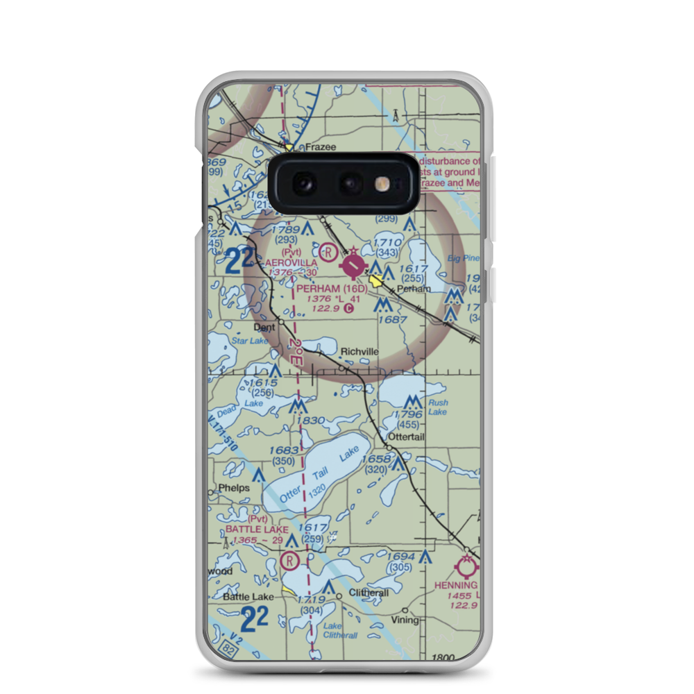 Hagen Airport (MY60) VFR Sectional Samsung Case Samsung Galaxy S10e model shown