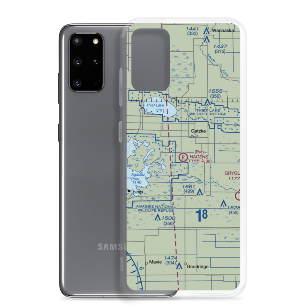 Hagens Private Airport (78MN) VFR Sectional Samsung Case Samsung Galaxy S20 Plus model shown