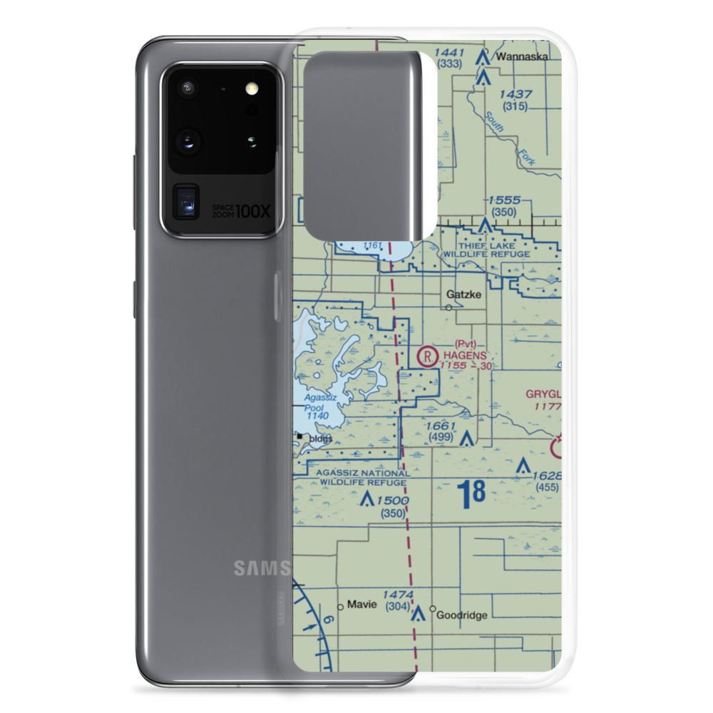 Hagens Private Airport (78MN) VFR Sectional Samsung Case Samsung Galaxy S20 Ultra model shown