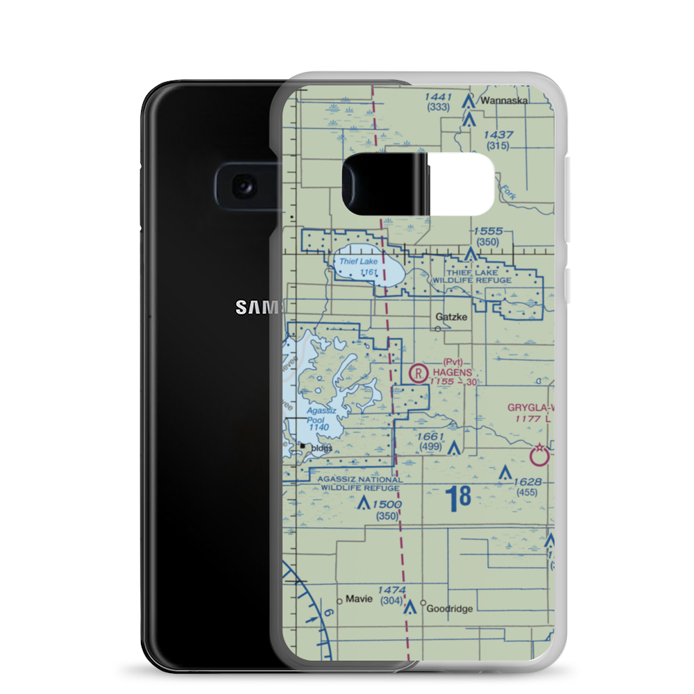 Hagens Private Airport (78MN) VFR Sectional Samsung Case Samsung Galaxy S10e model shown