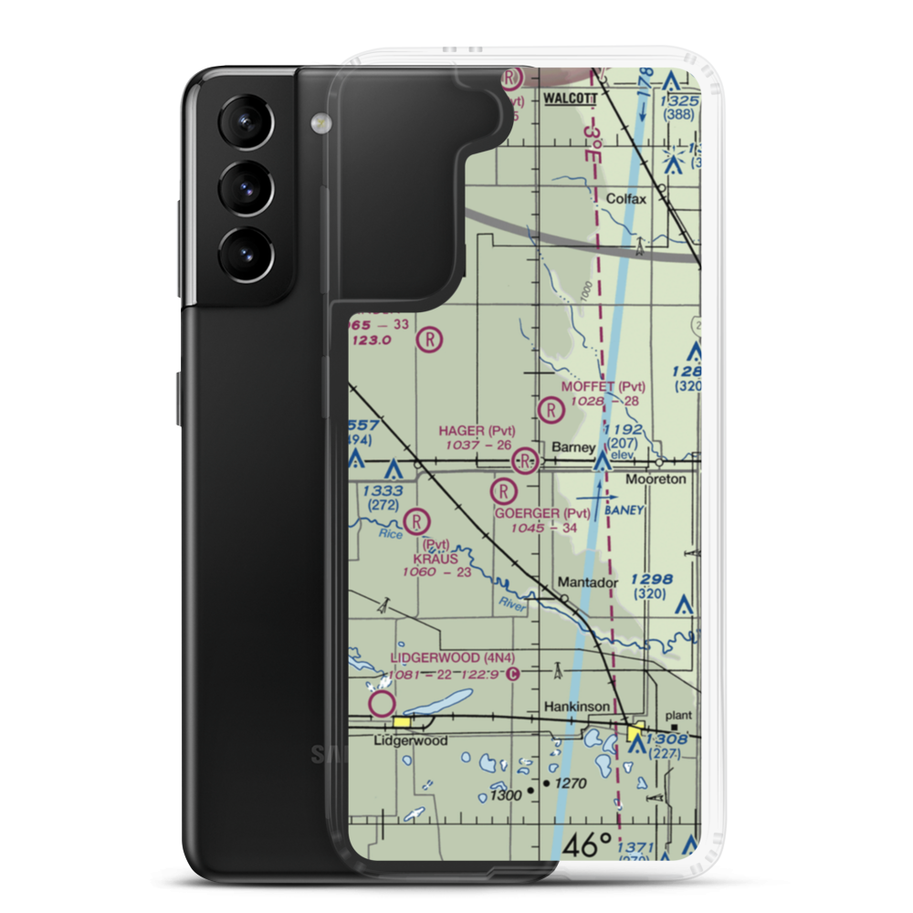 Hager Strip (NA55) VFR Sectional Samsung Case Samsung Galaxy S21 Plus model shown