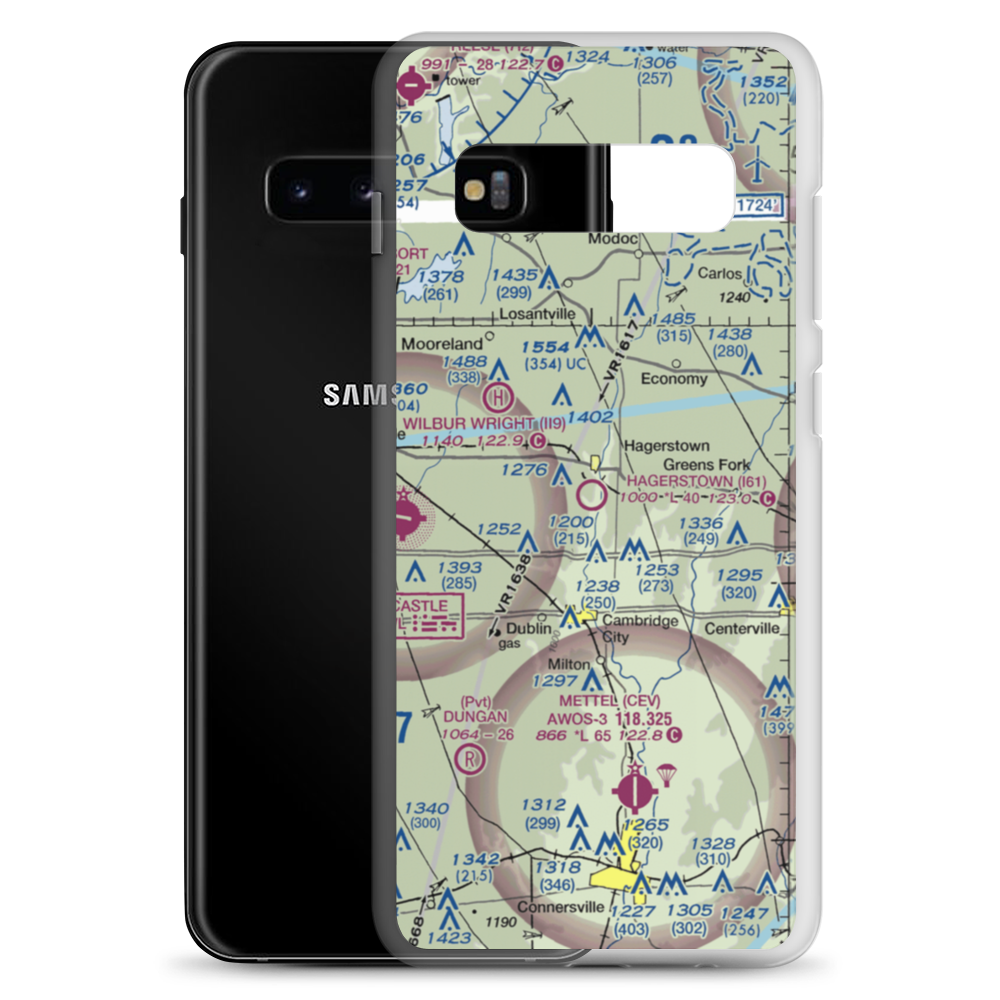 Hagerstown Airport (I61) VFR Sectional Samsung Case Samsung Galaxy S10+ model shown