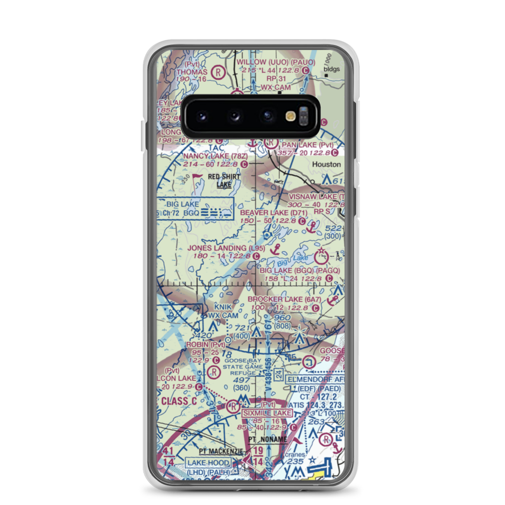 Haggards Landing Seaplane Base (AK48) VFR Sectional Samsung Case Samsung Galaxy S10 model shown