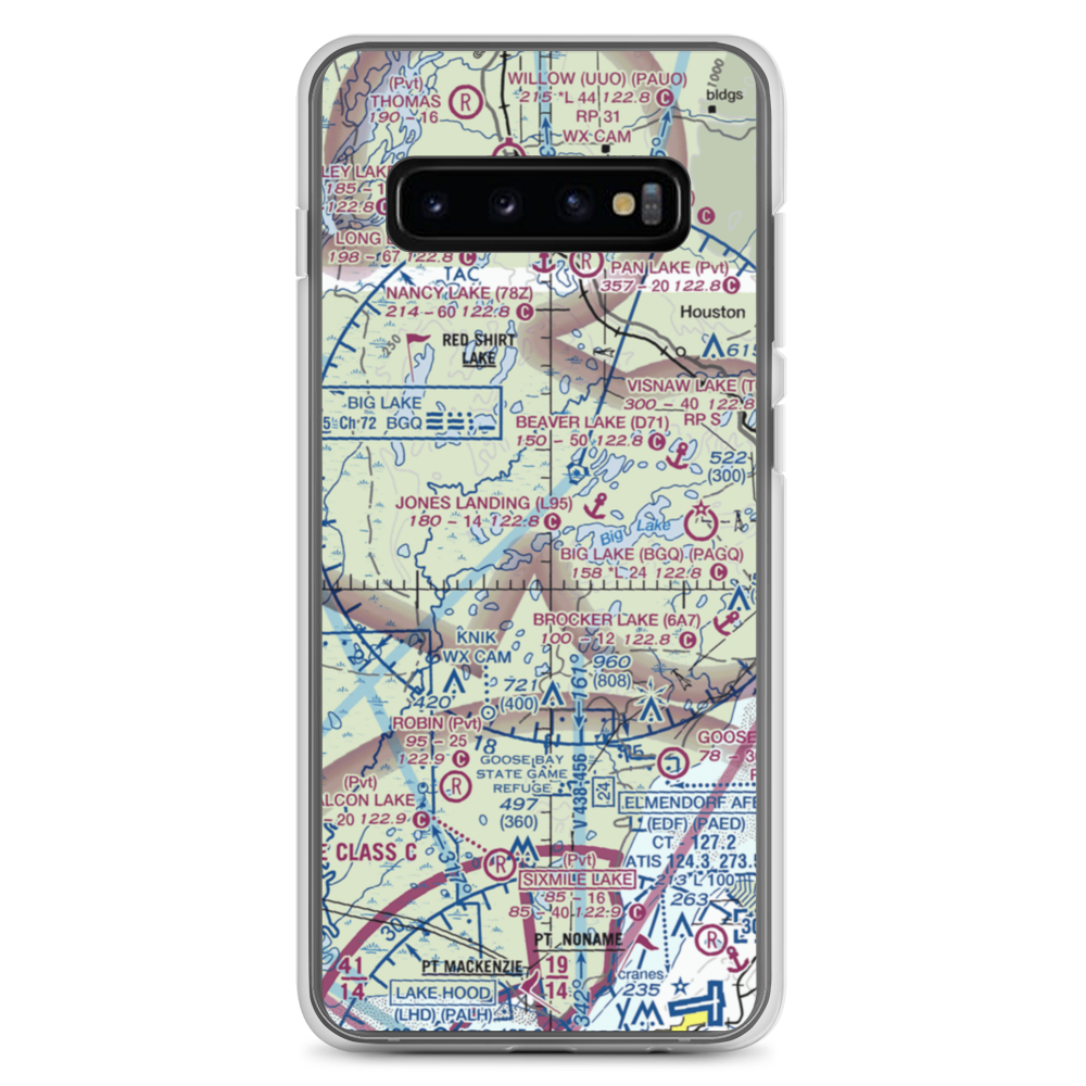 Haggards Landing Seaplane Base (AK48) VFR Sectional Samsung Case Samsung Galaxy S10+ model shown