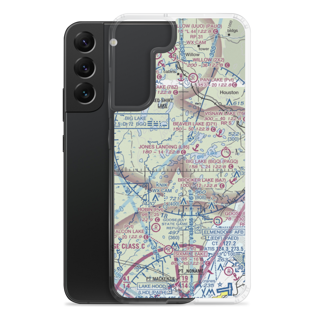 Haggards Landing Seaplane Base (AK48) VFR Sectional Samsung Case Samsung Galaxy S22 Plus model shown