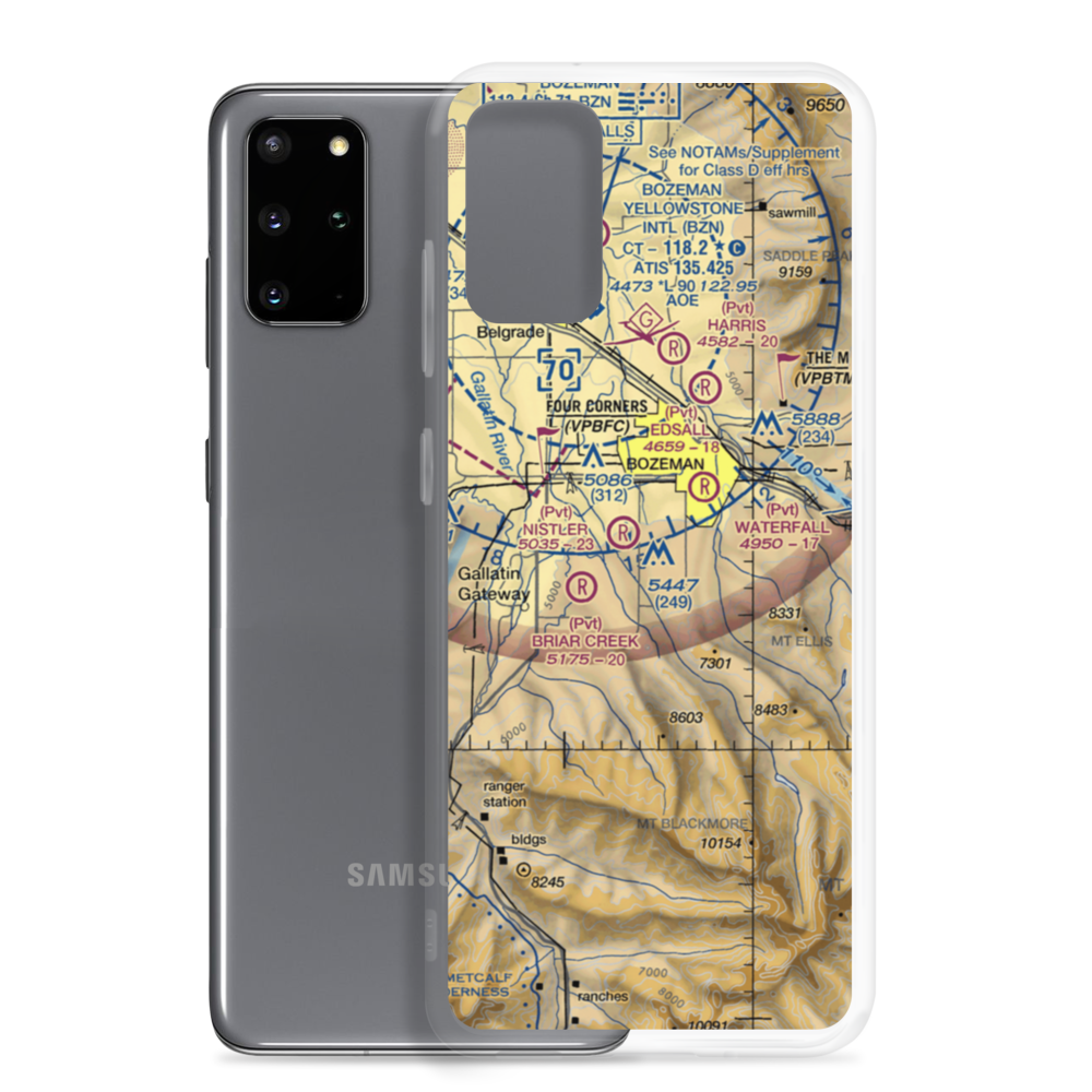 Haggerty Airport (24MT) VFR Sectional Samsung Case Samsung Galaxy S20 Plus model shown