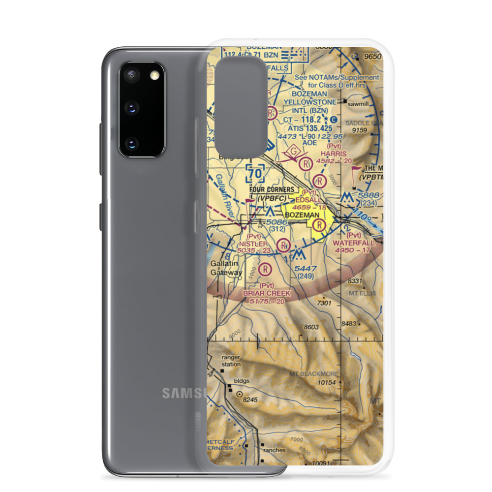 Haggerty Airport (24MT) VFR Sectional Samsung Case Samsung Galaxy S20 model shown