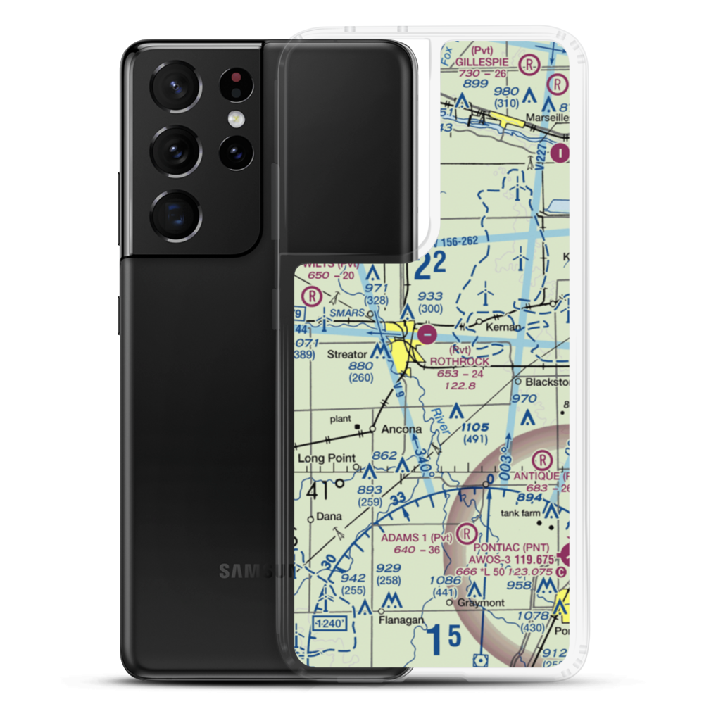 Hagi Landing Area Airport (39IS) VFR Sectional Samsung Case Samsung Galaxy S21 Ultra model shown
