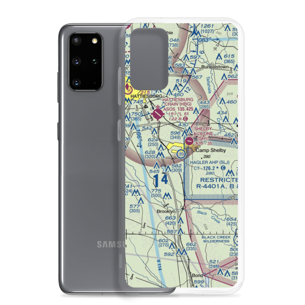 Hagler Army Heliport (SLJ) VFR Sectional Samsung Case Samsung Galaxy S20 Plus model shown