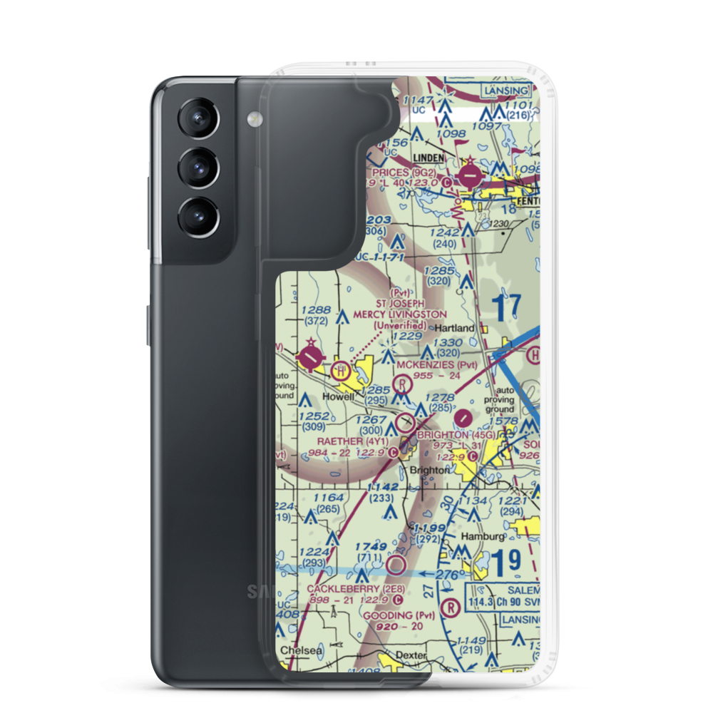 Haigh Airport (MI27) VFR Sectional Samsung Case Samsung Galaxy S21 model shown