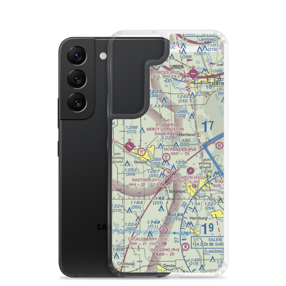 Haigh Airport (MI27) VFR Sectional Samsung Case Samsung Galaxy S22 model shown