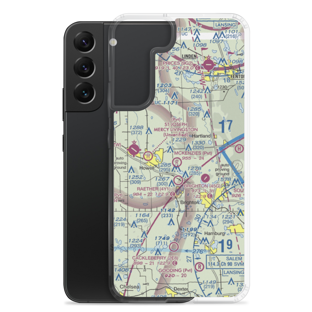 Haigh Airport (MI27) VFR Sectional Samsung Case Samsung Galaxy S22 Plus model shown