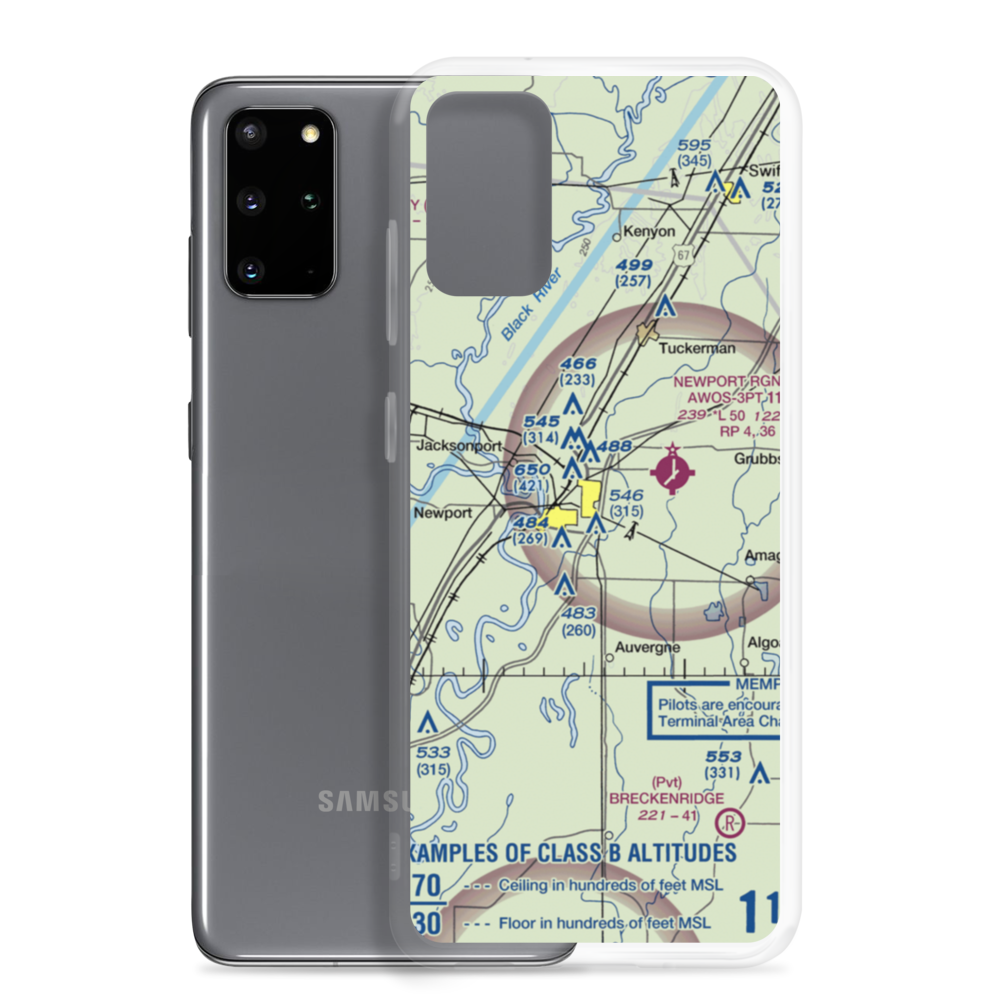 Haigwood Landing Strip (43AR) VFR Sectional Samsung Case Samsung Galaxy S20 Plus model shown