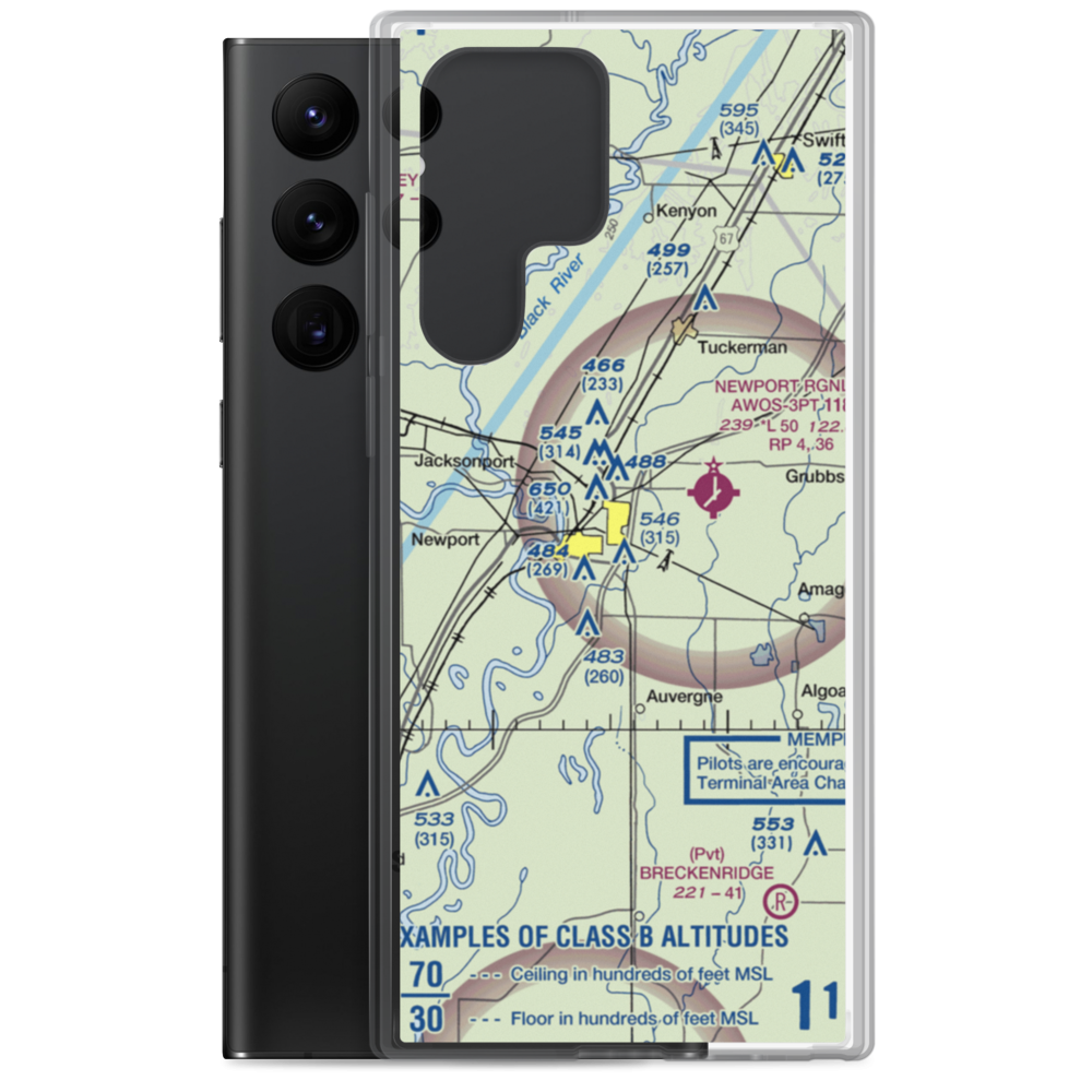 Haigwood Landing Strip (43AR) VFR Sectional Samsung Case Samsung Galaxy S22 Ultra model shown
