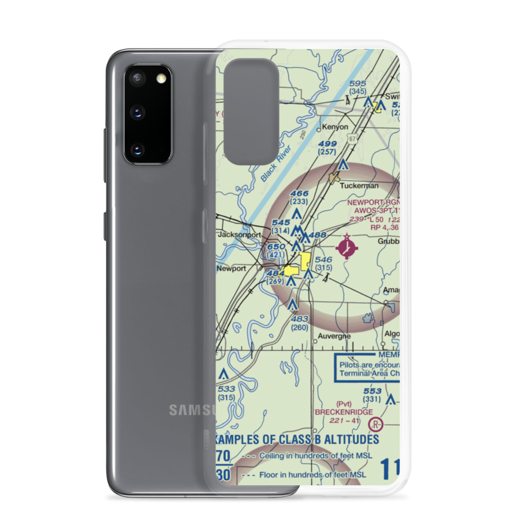 Haigwood Landing Strip (43AR) VFR Sectional Samsung Case Samsung Galaxy S20 model shown