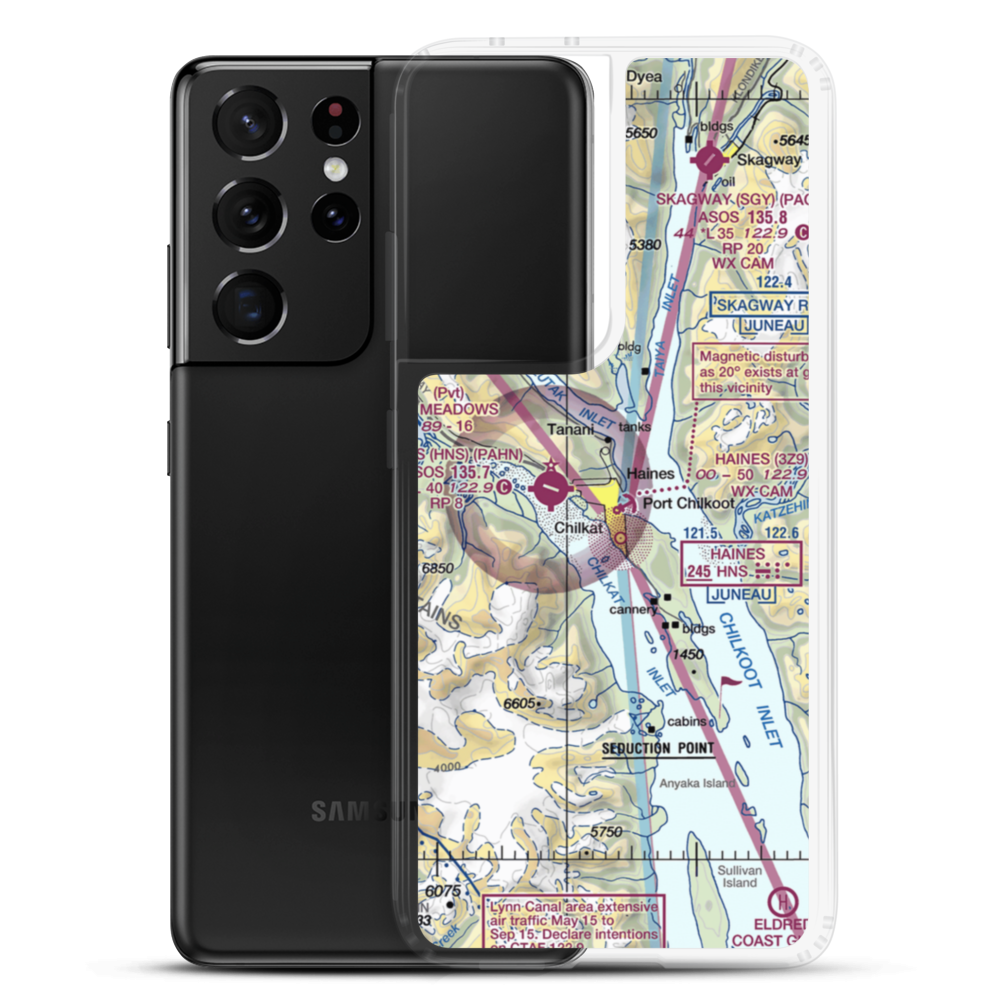 Haines Seaplane Base (3Z9) VFR Sectional Samsung Case Samsung Galaxy S21 Ultra model shown