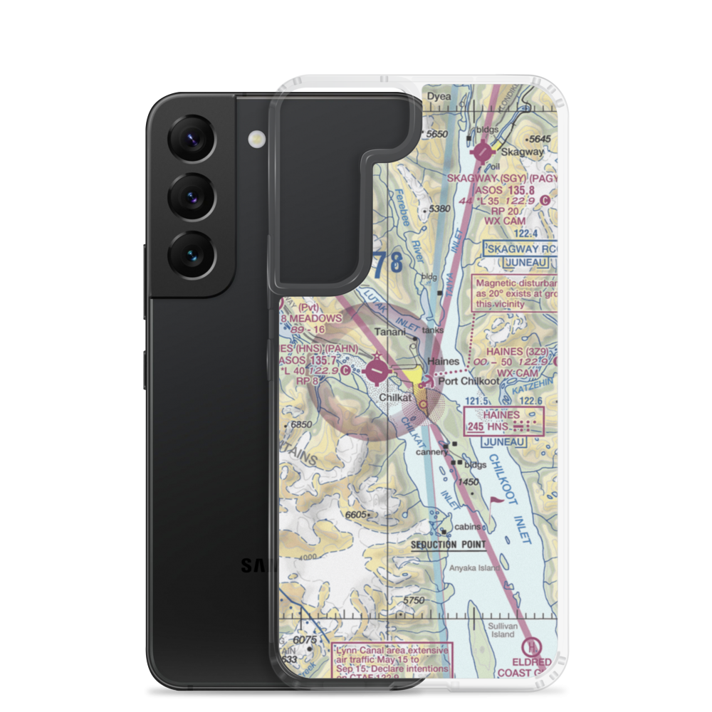 Haines Seaplane Base (3Z9) VFR Sectional Samsung Case Samsung Galaxy S22 model shown