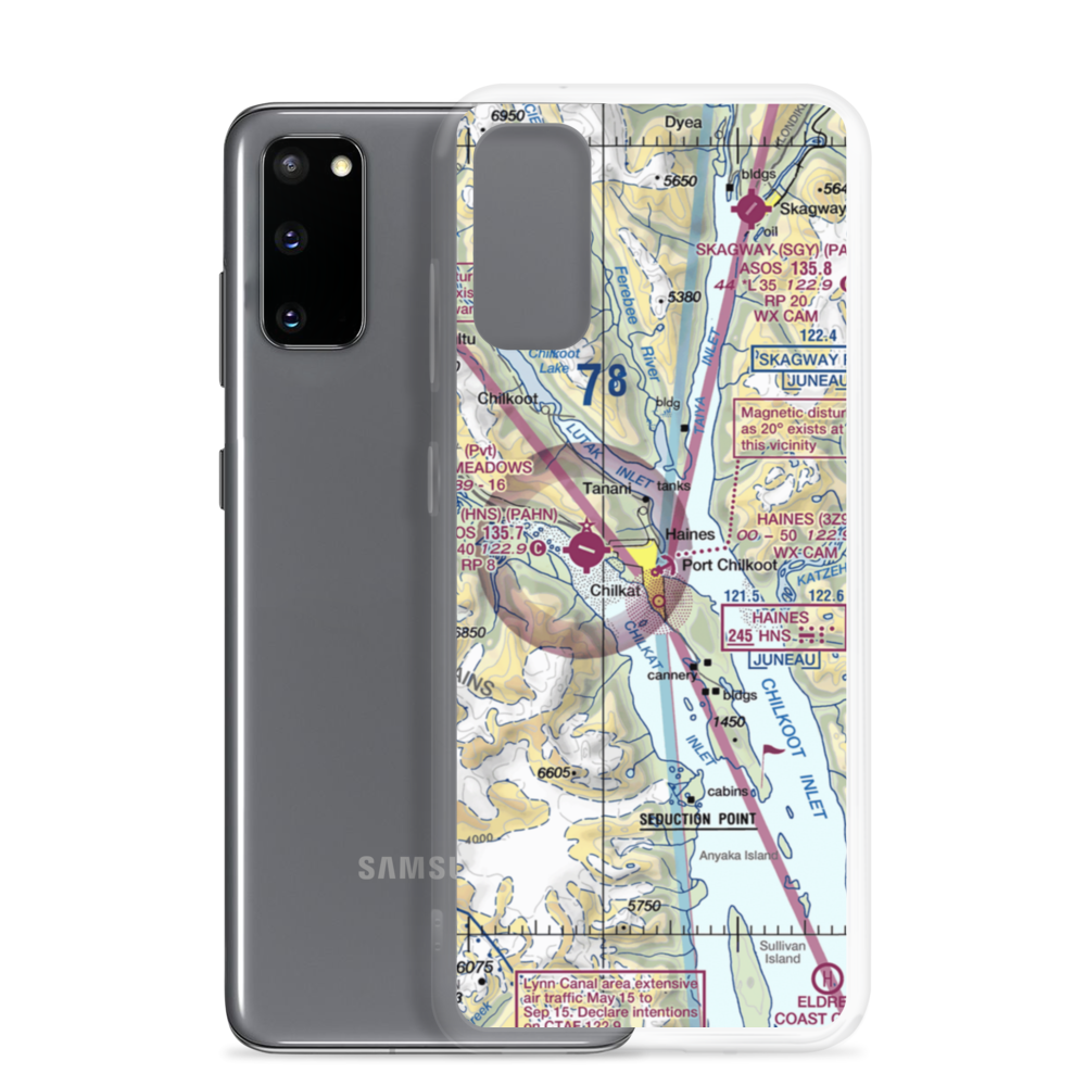 Haines Seaplane Base (3Z9) VFR Sectional Samsung Case Samsung Galaxy S20 model shown