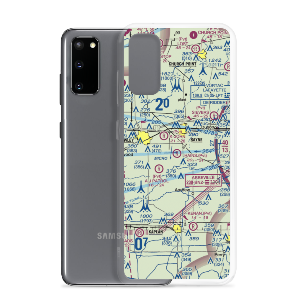 Hains Airstrip (12LS) VFR Sectional Samsung Case Samsung Galaxy S20 model shown