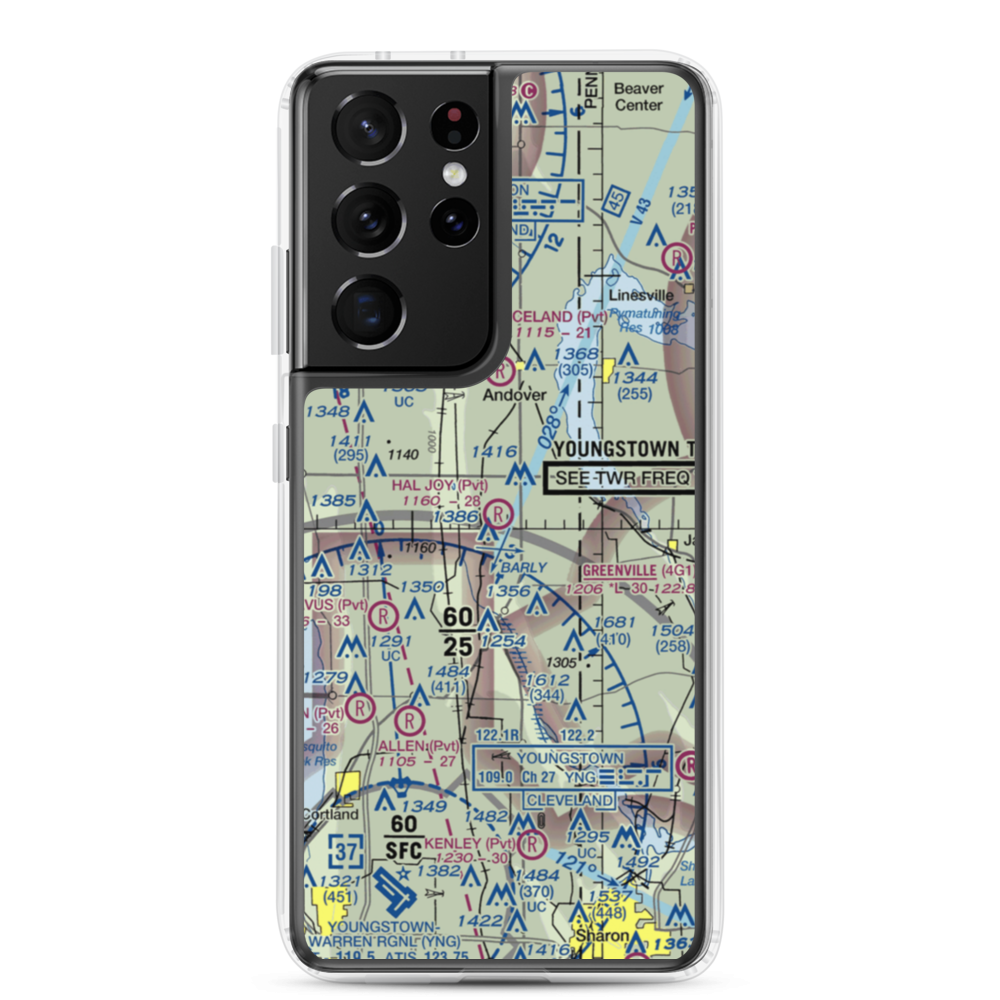 Hal Joy Airfield (06OH) VFR Sectional Samsung Case Samsung Galaxy S21 Ultra model shown