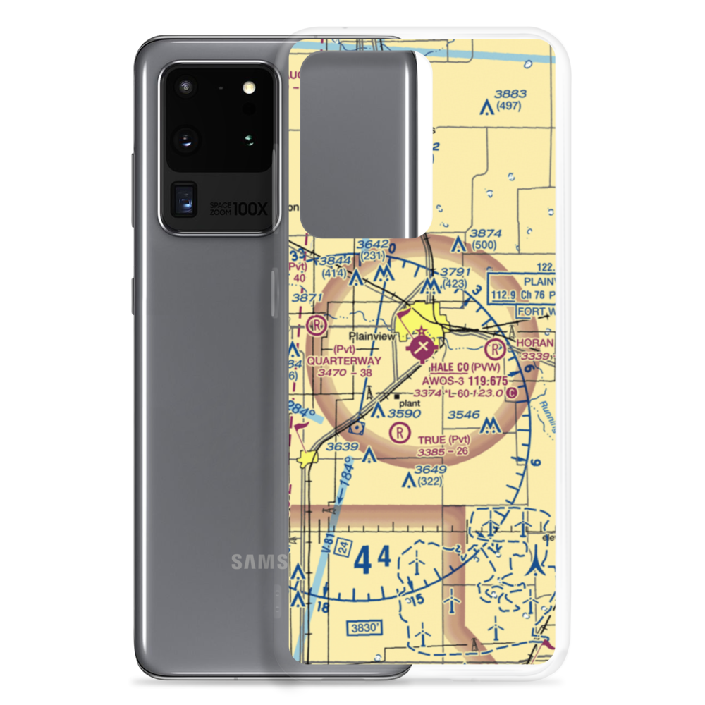 Hale County Airport (PVW) VFR Sectional Samsung Case Samsung Galaxy S20 Ultra model shown
