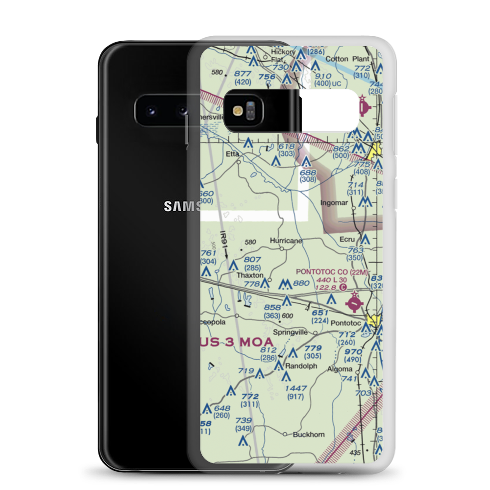 Hale Field (0MS7) VFR Sectional Samsung Case Samsung Galaxy S10 model shown