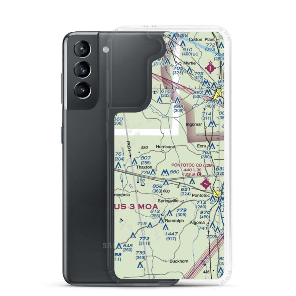 Hale Field (0MS7) VFR Sectional Samsung Case Samsung Galaxy S21 model shown