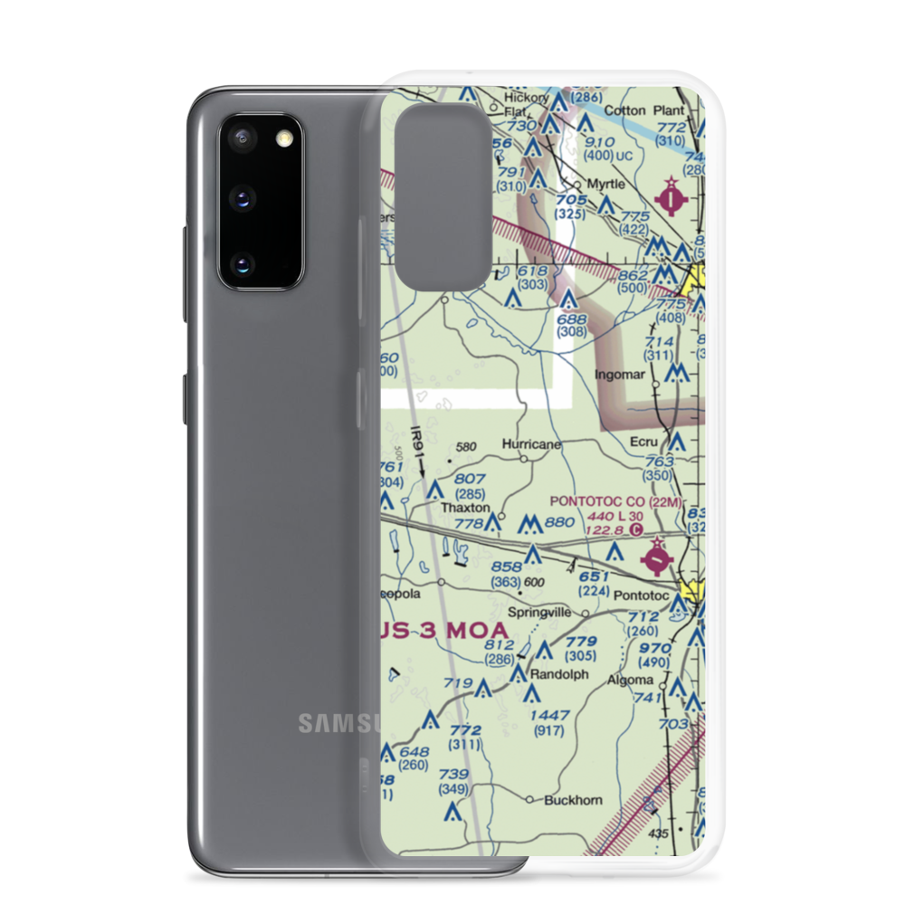 Hale Field (0MS7) VFR Sectional Samsung Case Samsung Galaxy S20 model shown