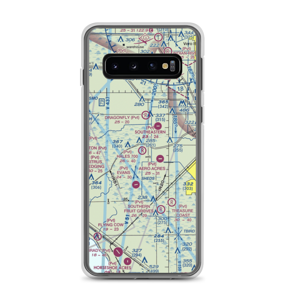 Hales 700 Airport (FL29) VFR Sectional Samsung Case Samsung Galaxy S10 model shown