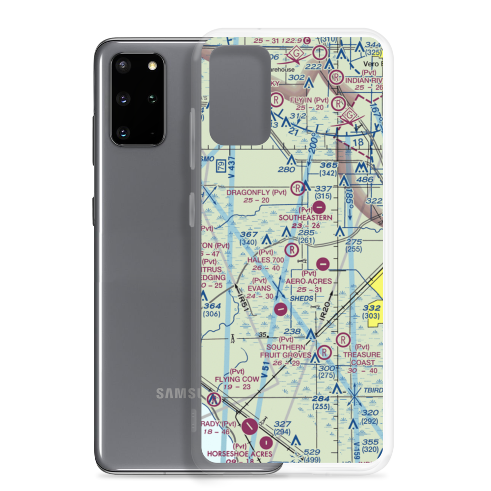 Hales 700 Airport (FL29) VFR Sectional Samsung Case Samsung Galaxy S20 Plus model shown