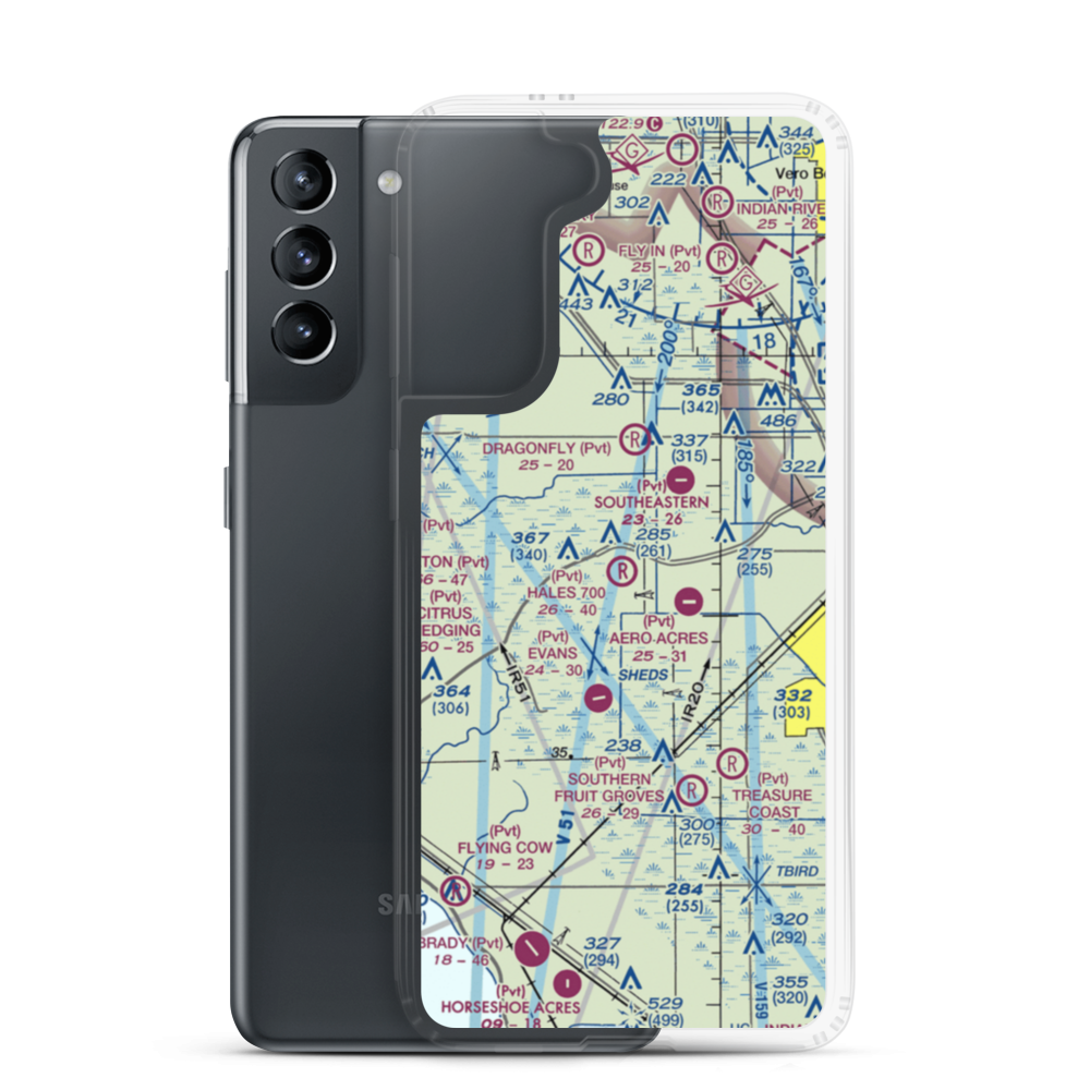 Hales 700 Airport (FL29) VFR Sectional Samsung Case Samsung Galaxy S21 model shown
