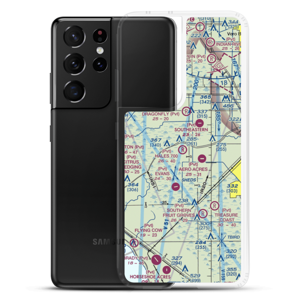 Hales 700 Airport (FL29) VFR Sectional Samsung Case Samsung Galaxy S21 Ultra model shown