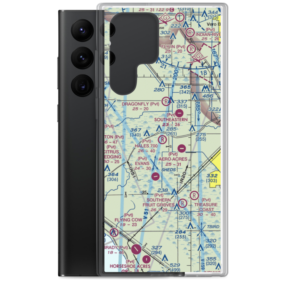 Hales 700 Airport (FL29) VFR Sectional Samsung Case Samsung Galaxy S22 Ultra model shown