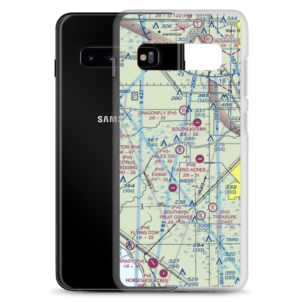 Hales 700 Airport (FL29) VFR Sectional Samsung Case Samsung Galaxy S10+ model shown