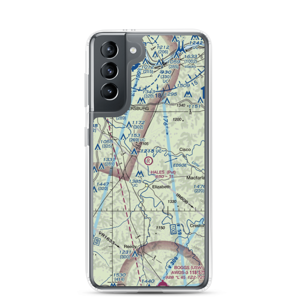 Hales Landing Airport (2WV3) VFR Sectional Samsung Case Samsung Galaxy S21 model shown