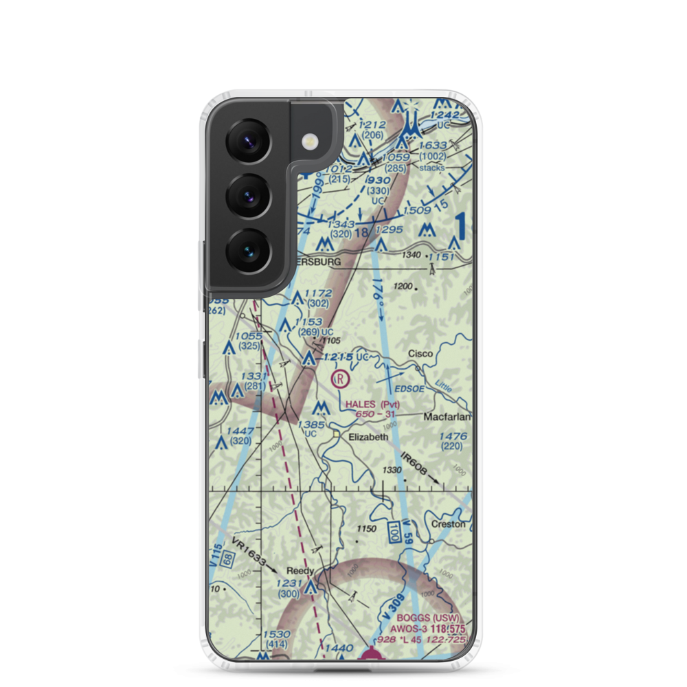 Hales Landing Airport (2WV3) VFR Sectional Samsung Case Samsung Galaxy S22 model shown