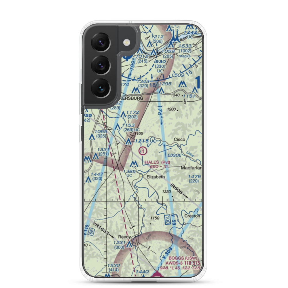 Hales Landing Airport (2WV3) VFR Sectional Samsung Case Samsung Galaxy S22 Plus model shown