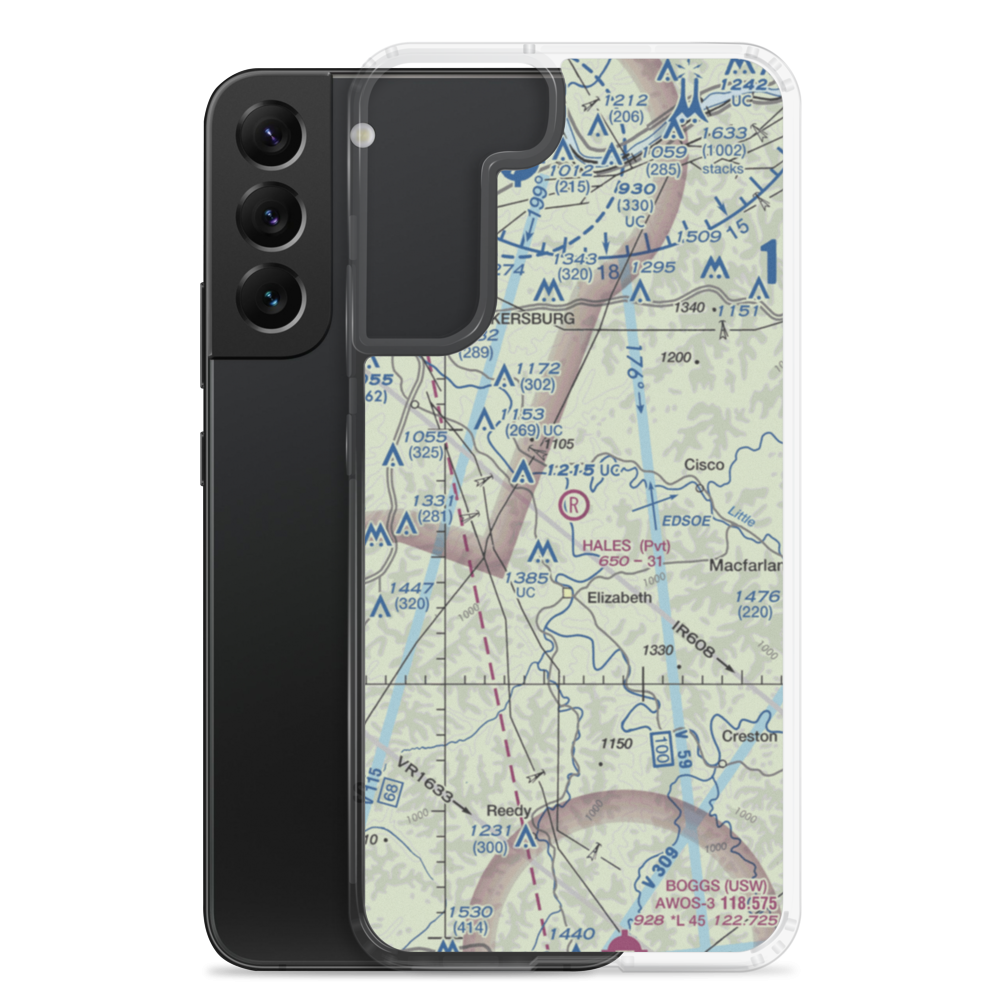 Hales Landing Airport (2WV3) VFR Sectional Samsung Case Samsung Galaxy S22 Plus model shown