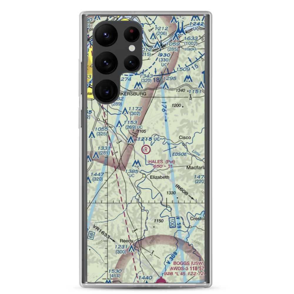 Hales Landing Airport (2WV3) VFR Sectional Samsung Case Samsung Galaxy S22 Ultra model shown
