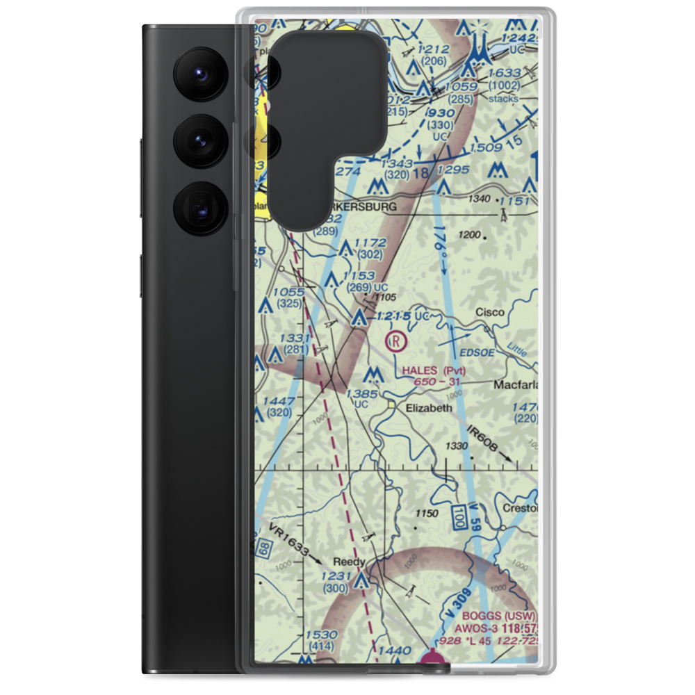 Hales Landing Airport (2WV3) VFR Sectional Samsung Case Samsung Galaxy S22 Ultra model shown