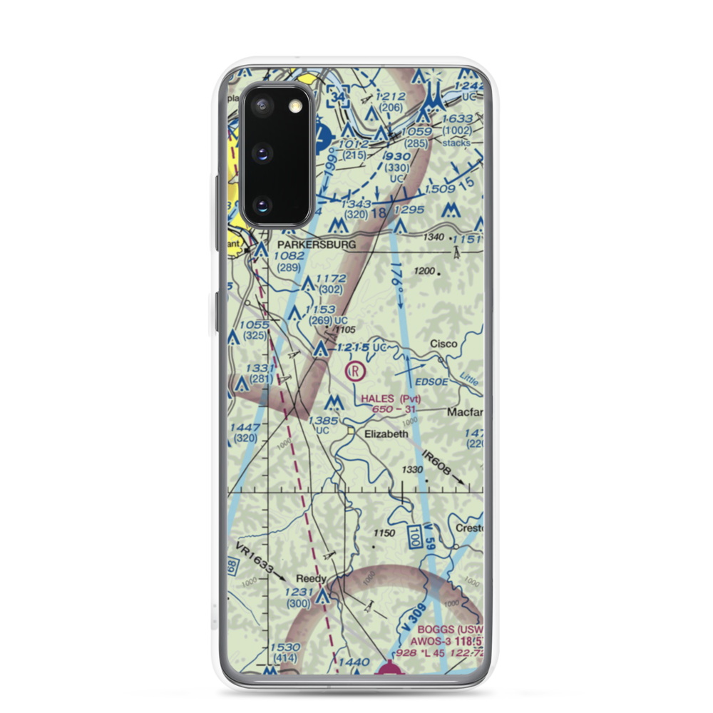 Hales Landing Airport (2WV3) VFR Sectional Samsung Case Samsung Galaxy S20 model shown