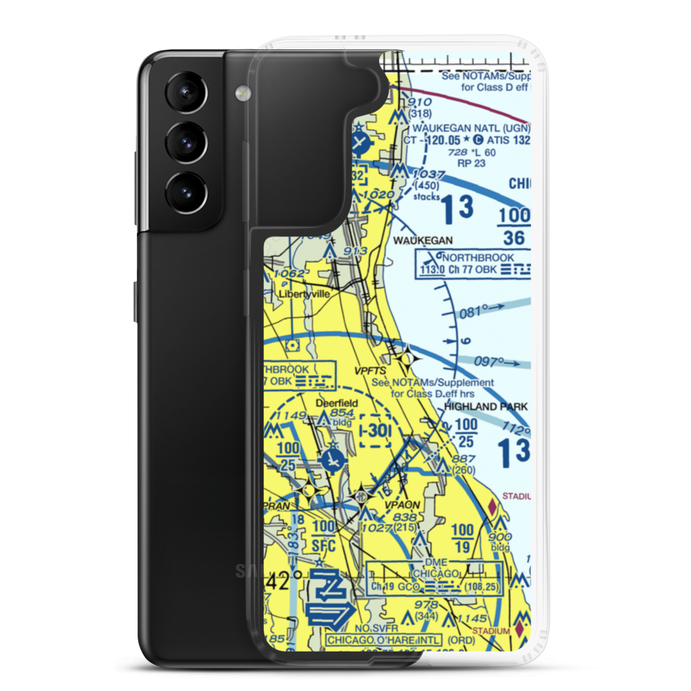 Haley Army Airfield (FSN) VFR Sectional Samsung Case Samsung Galaxy S21 Plus model shown