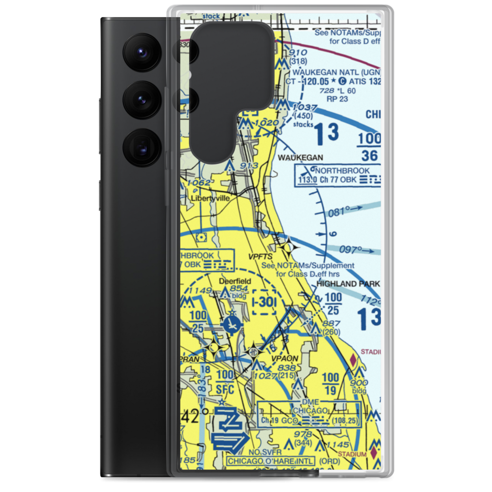 Haley Army Airfield (FSN) VFR Sectional Samsung Case Samsung Galaxy S22 Ultra model shown