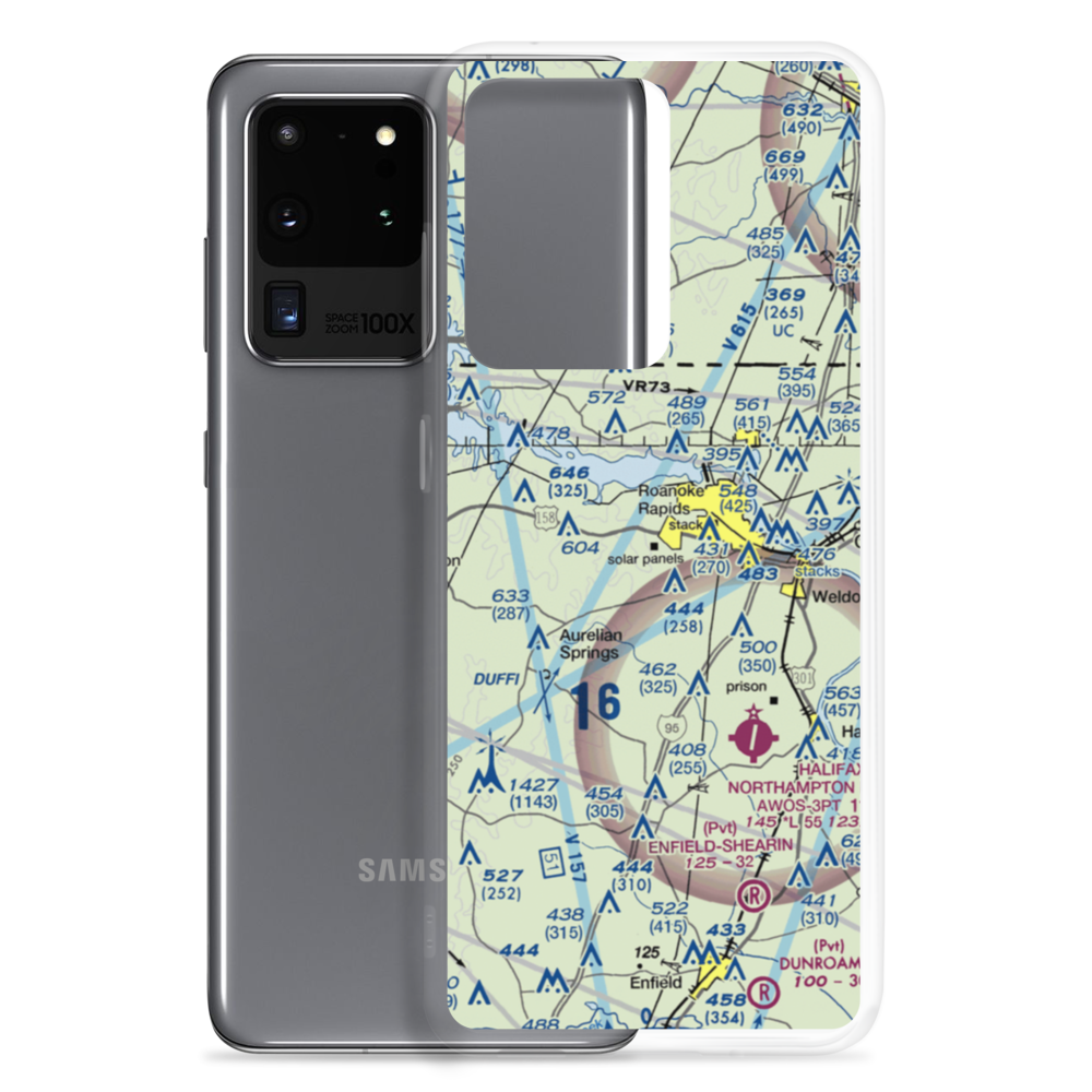 Halifax County Airport (RZZ) VFR Sectional Samsung Case Samsung Galaxy S20 Ultra model shown
