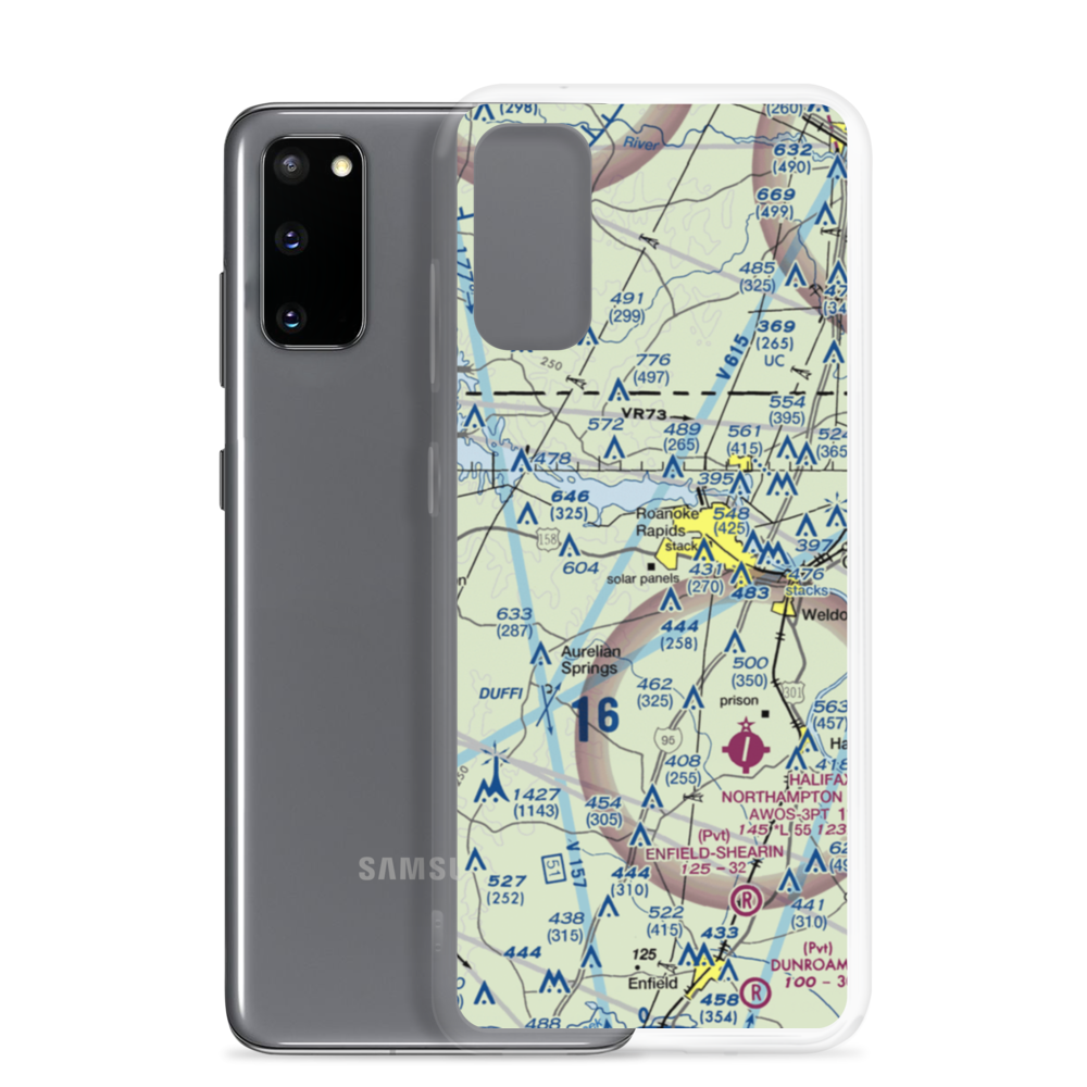 Halifax County Airport (RZZ) VFR Sectional Samsung Case Samsung Galaxy S20 model shown
