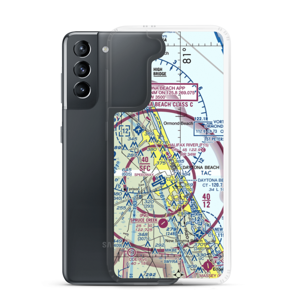 Halifax River Seaplane Base (F15) VFR Sectional Samsung Case Samsung Galaxy S21 model shown
