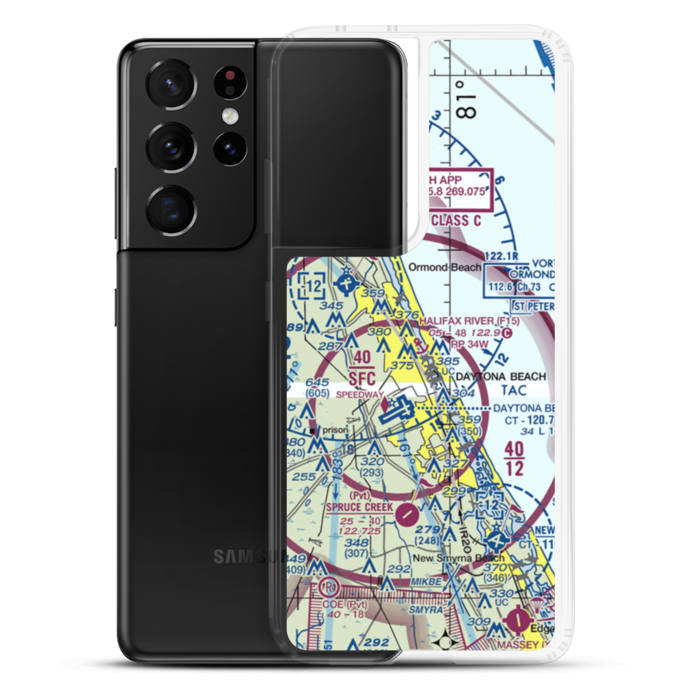 Halifax River Seaplane Base (F15) VFR Sectional Samsung Case Samsung Galaxy S21 Ultra model shown