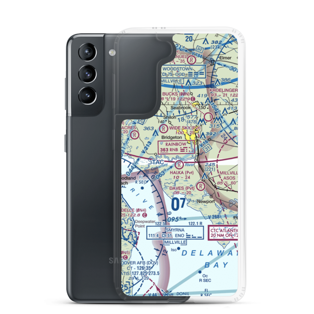 Halka Nurseries Airport (9NJ6) VFR Sectional Samsung Case Samsung Galaxy S21 model shown