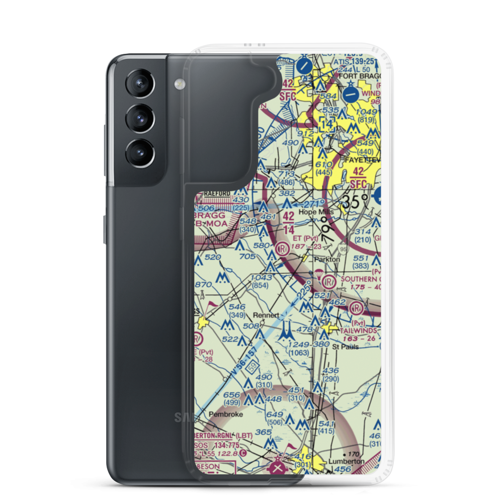 Hall Field (32NC) VFR Sectional Samsung Case Samsung Galaxy S21 model shown