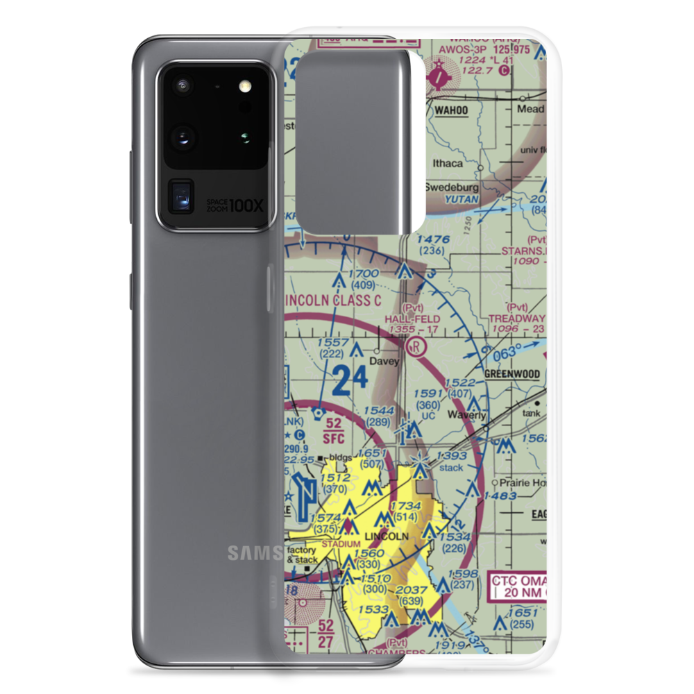 Hall-Feld Airport (68NE) VFR Sectional Samsung Case Samsung Galaxy S20 Ultra model shown